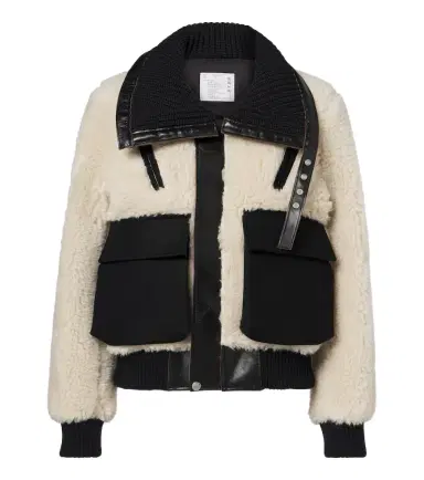Sacai Paneled wool-blend blouson jacket | Thumbnail 1 Sacai Paneled wool-blend blouson jacket | Thumbnail 1