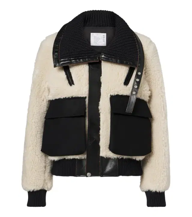 Sacai Paneled wool-blend blouson jacket