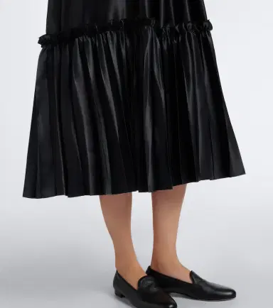 NOIR KEI NINOMIYA Pleated tiered satin midi dress | Thumbnail 2