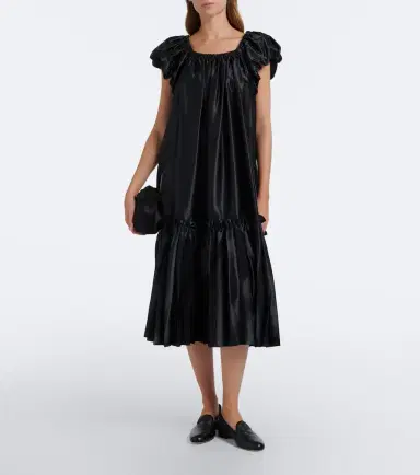NOIR KEI NINOMIYA Pleated tiered satin midi dress | Thumbnail 4
