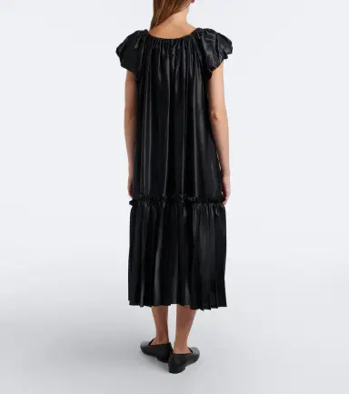 NOIR KEI NINOMIYA Pleated tiered satin midi dress | Thumbnail 5