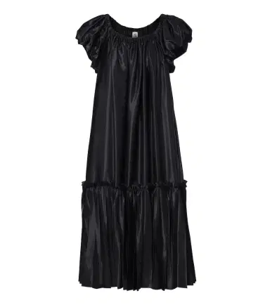 NOIR KEI NINOMIYA Pleated tiered satin midi dress | Thumbnail 1