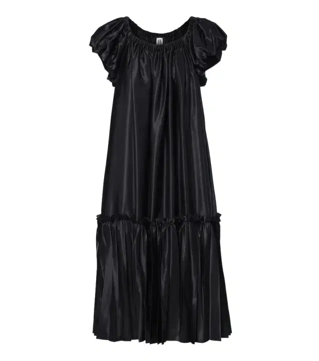 NOIR KEI NINOMIYA Pleated tiered satin midi dress