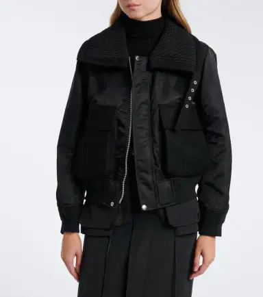 Sacai Wool-trimmed blouson jacket | Thumbnail 2 Sacai Wool-trimmed blouson jacket | Thumbnail 2