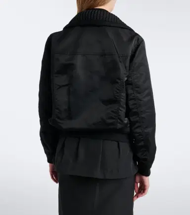 Sacai Wool-trimmed blouson jacket | Thumbnail 6 Sacai Wool-trimmed blouson jacket | Thumbnail 6