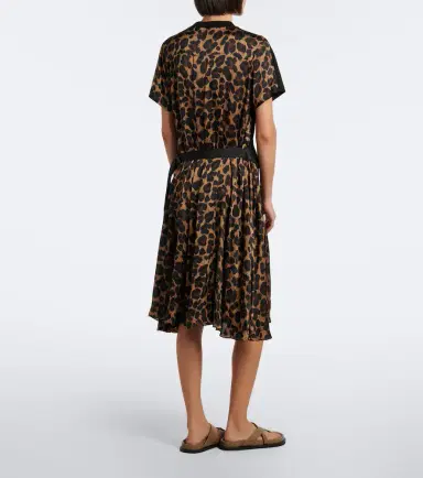 Sacai Leopard-print cotton jersey midi dress | Thumbnail 2 Sacai Leopard-print cotton jersey midi dress | Thumbnail 2