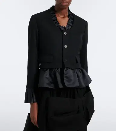 NOIR KEI NINOMIYA Ruffled peplum wool jacket | Thumbnail 3