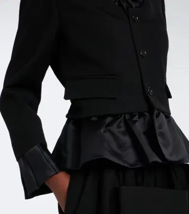 NOIR KEI NINOMIYA Ruffled peplum wool jacket | Thumbnail 4