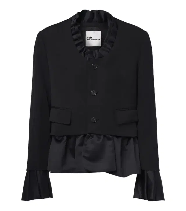 NOIR KEI NINOMIYA Ruffled peplum wool jacket