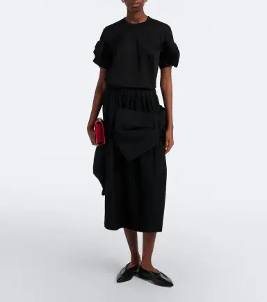 NOIR KEI NINOMIYA Bow-detail cotton jersey T-shirt | Thumbnail 5