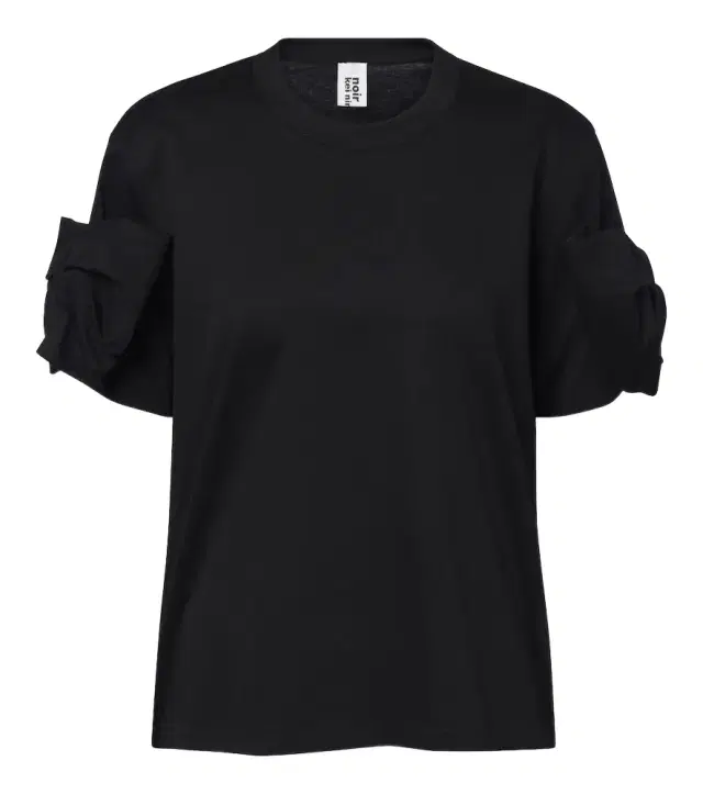 NOIR KEI NINOMIYA Bow-detail cotton jersey T-shirt
