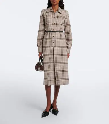 Burberry Check belted cotton shirt dress | Thumbnail 4