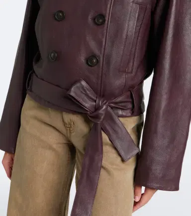 7 For All Mankind Double-breasted leather jacket | Thumbnail 4