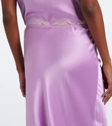 DÔEN Dôen Elowette lace-trimmed silk slip skirt | Thumbnail 2