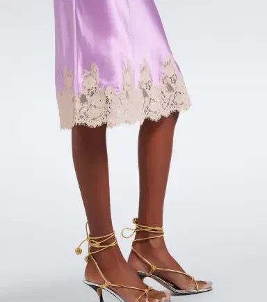 DÔEN Dôen Elowette lace-trimmed silk slip skirt | Thumbnail 4