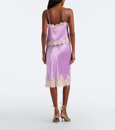 DÔEN Dôen Elowette lace-trimmed silk slip skirt | Thumbnail 6