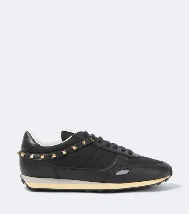 Valentino Garavani Stud Up leather-trimmed sneakers | Thumbnail 3 Valentino Garavani Stud Up leather-trimmed sneakers | Thumbnail 3