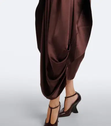 Xu Zhi Asymmetric silk satin midi dress | Thumbnail 2