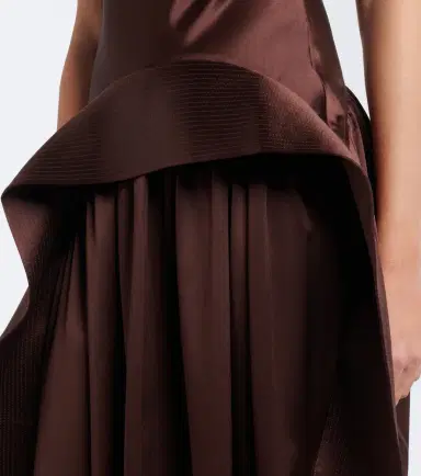Xu Zhi Asymmetric silk satin midi dress | Thumbnail 5