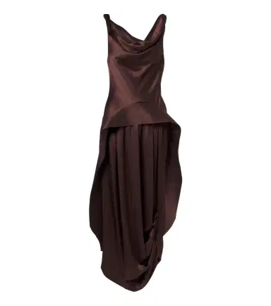 Xu Zhi Asymmetric silk satin midi dress | Thumbnail 1