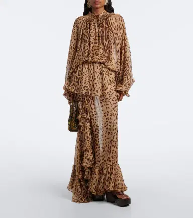 Xu Zhi Leopard-print silk blouse | Thumbnail 5 Xu Zhi Leopard-print silk blouse | Thumbnail 5