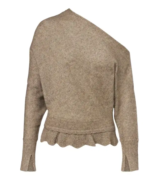 Xu Zhi Ruffled asymmetric sweater