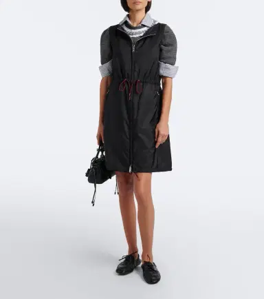 Prada Re-Nylon zip-up minidress | Thumbnail 4 Prada Re-Nylon zip-up minidress | Thumbnail 4