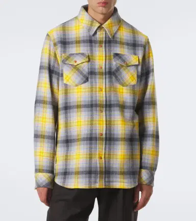 God’s True Cashmere Alchemy plaid cashmere shirt with carnelians | Thumbnail 2