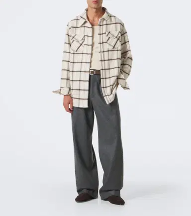 God’s True Cashmere Expedition plaid cashmere shirt with rose quartz | Thumbnail 3