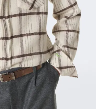 God’s True Cashmere Expedition plaid cashmere shirt with rose quartz | Thumbnail 6