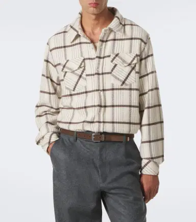 God’s True Cashmere Expedition plaid cashmere shirt with rose quartz | Thumbnail 8
