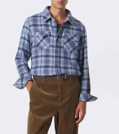God’s True Cashmere Uniform plaid cashmere shirt with amethysts | Thumbnail 3