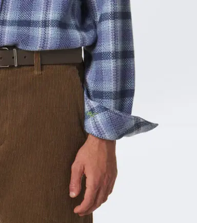 God’s True Cashmere Uniform plaid cashmere shirt with amethysts | Thumbnail 6