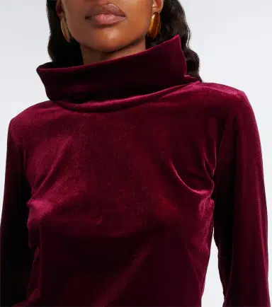 Dorothee Schumacher Velvet high-neck top | Thumbnail 4