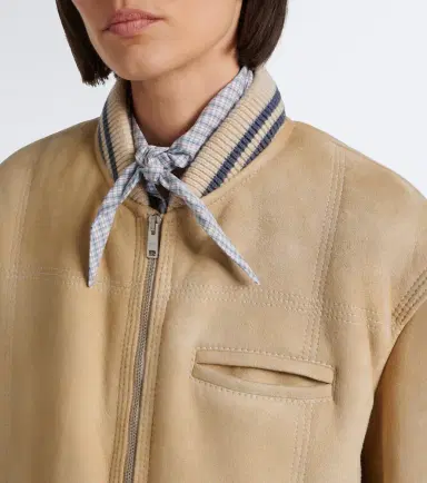 Prada Wool-trimmed shearling bomber jacket | Thumbnail 4