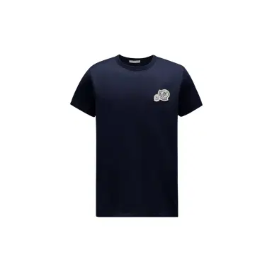 Moncler Double Logo Patch Cotton T-shirt | Thumbnail 1