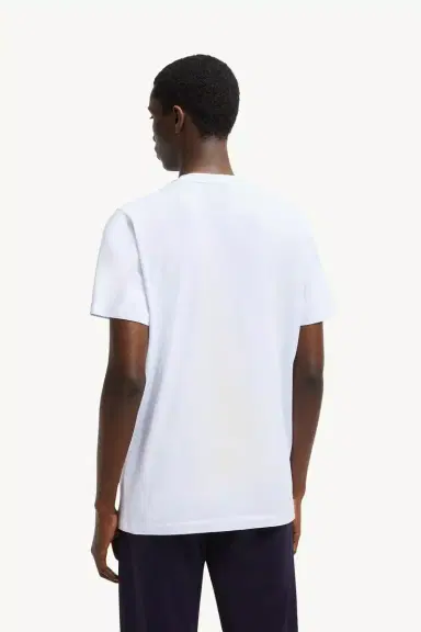 Moncler Flocked Logo Cotton T-shirt | Thumbnail 6 Moncler Flocked Logo Cotton T-shirt | Thumbnail 6