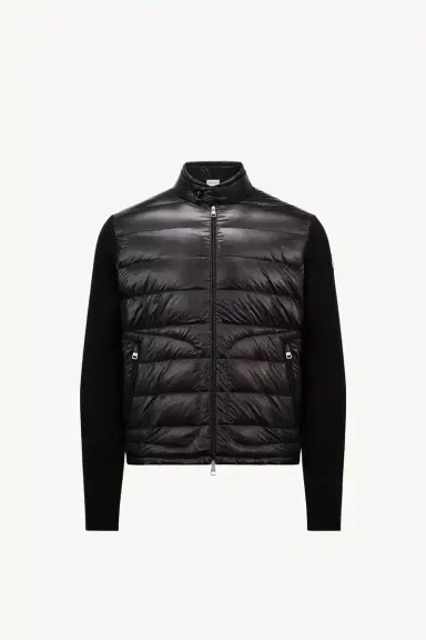 Moncler Padded Wool Zip-up Cardigan | Thumbnail 2 Moncler Padded Wool Zip-up Cardigan | Thumbnail 2
