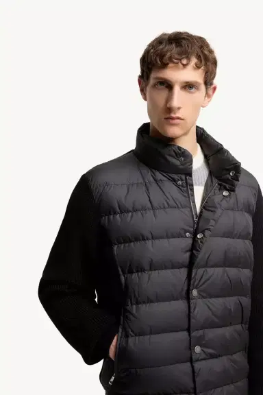 Moncler Padded Cotton Zip-up Cardigan | Thumbnail 7 Moncler Padded Cotton Zip-up Cardigan | Thumbnail 7
