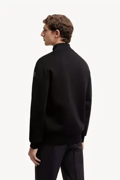 Moncler Padded Crêpe Cotton Zip-up Cardigan | Thumbnail 6 Moncler Padded Crêpe Cotton Zip-up Cardigan | Thumbnail 6