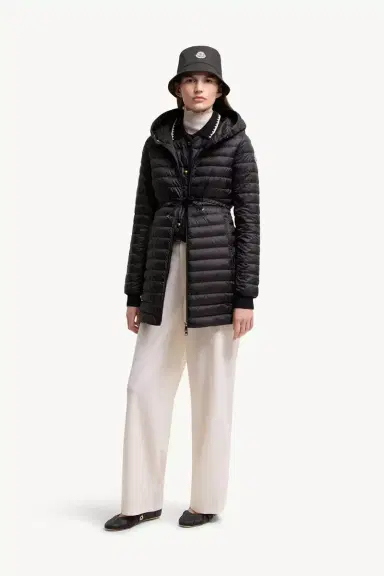 Moncler Barbel Hooded Fit & Flare Long Down Jacket | Thumbnail 3 Moncler Barbel Hooded Fit & Flare Long Down Jacket | Thumbnail 3
