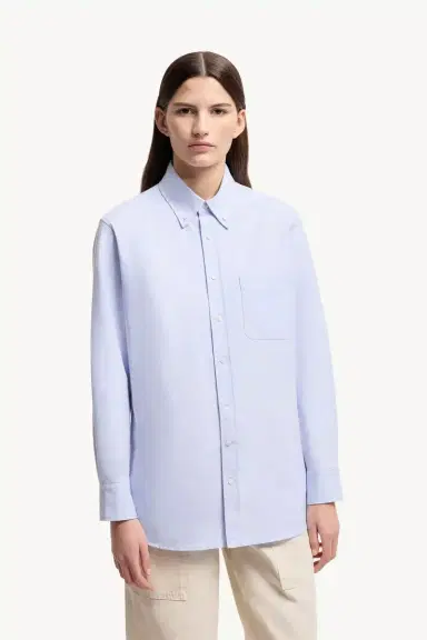 Moncler Long Sleeve Oxford Cotton Shirt | Thumbnail 5 Moncler Long Sleeve Oxford Cotton Shirt | Thumbnail 5