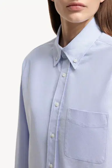 Moncler Long Sleeve Oxford Cotton Shirt | Thumbnail 7 Moncler Long Sleeve Oxford Cotton Shirt | Thumbnail 7