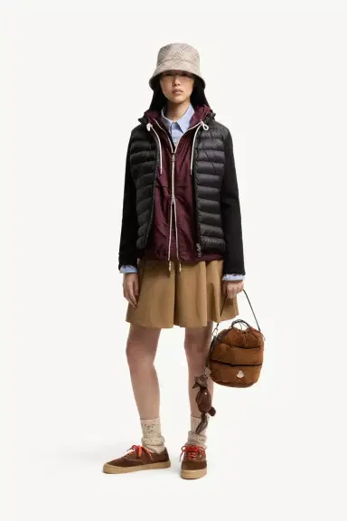 Moncler Padded Wool Zip-up Cardigan | Thumbnail 3 Moncler Padded Wool Zip-up Cardigan | Thumbnail 3