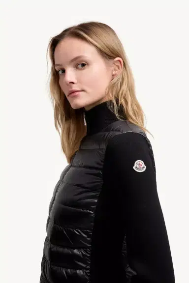 Moncler Padded Wool Zip-up Cardigan | Thumbnail 4 Moncler Padded Wool Zip-up Cardigan | Thumbnail 4