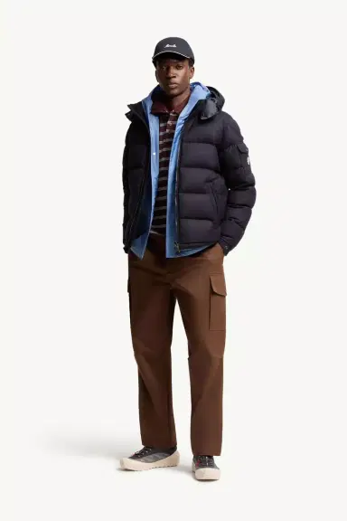 Moncler Montgenevre Hooded Wool Flannel Short Down Jacket | Thumbnail 3 Moncler Montgenevre Hooded Wool Flannel Short Down Jacket | Thumbnail 3