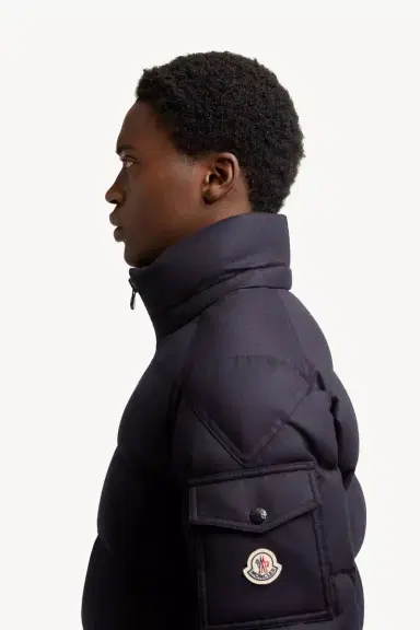 Moncler Montgenevre Hooded Wool Flannel Short Down Jacket | Thumbnail 4 Moncler Montgenevre Hooded Wool Flannel Short Down Jacket | Thumbnail 4
