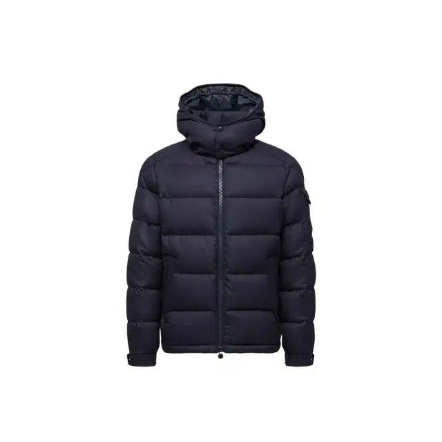 Moncler Montgenevre Hooded Wool Flannel Short Down Jacket