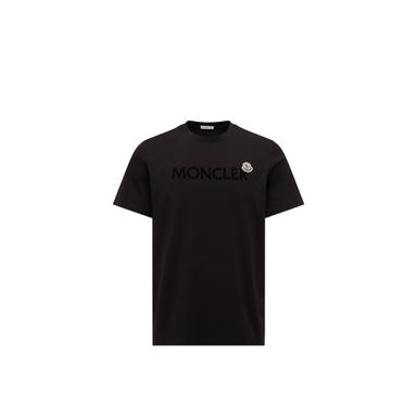 Moncler Flocked Logo Cotton T-shirt | Thumbnail 1