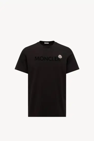 Moncler Flocked Logo Cotton T-shirt | Thumbnail 2
